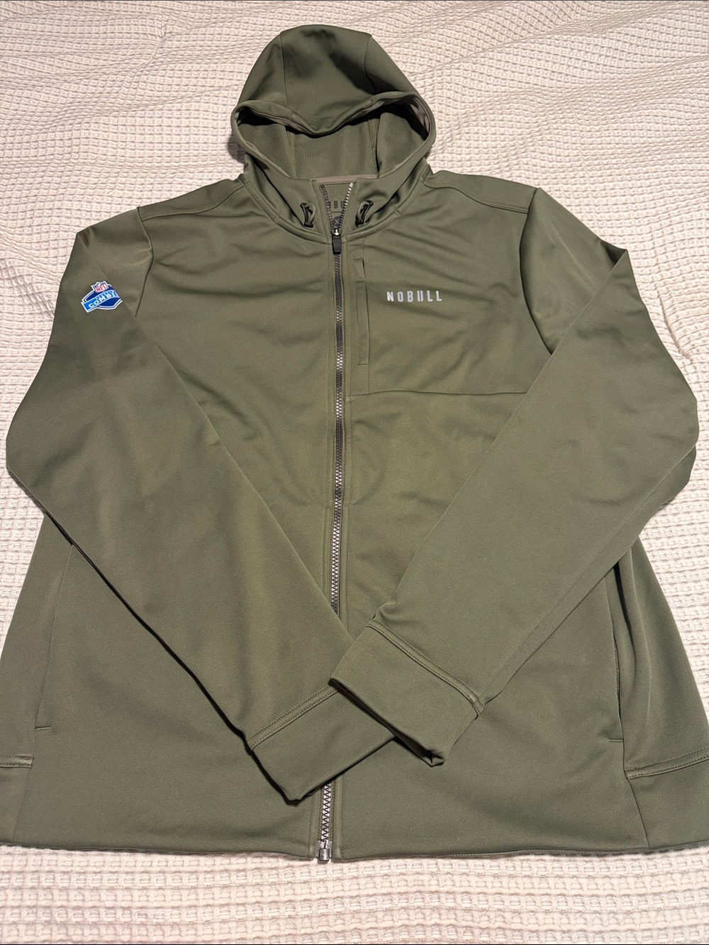 NOBULL Men’s XL Army Soft Shell Zip Up Jacket